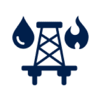 Petroleum and flame illustration