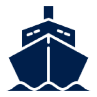 Minimalist ship logo design